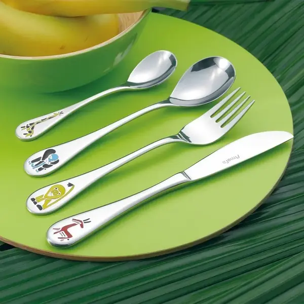 Safari 4pc Childrens Cutlery Set