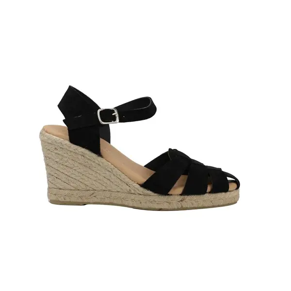 Open Weave Espadrille Wedge Sandals