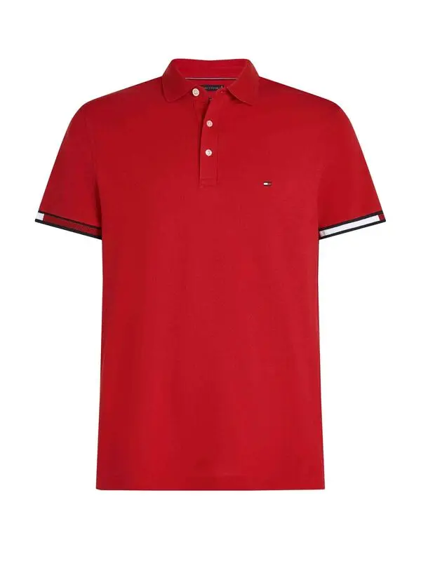  Slim Flag Cuff Short Sleeve Polo