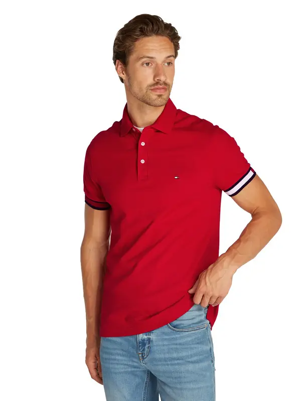 Slim Flag Cuff Short Sleeve Polo