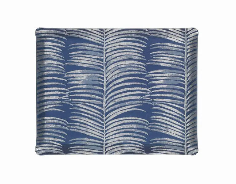 ACRYLIC TRAY 37X28CM TRIBAL NAVY BLUE