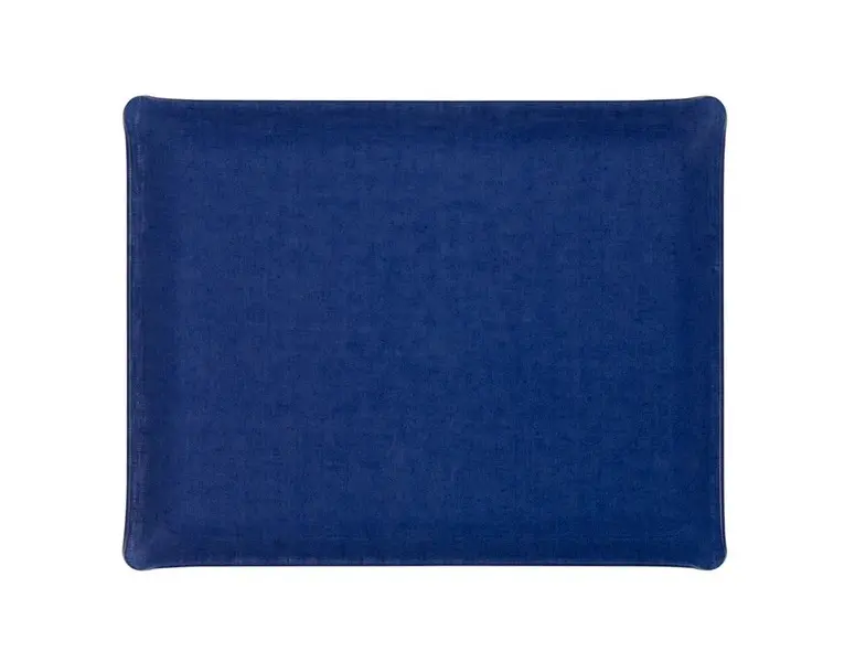 ACRYLIC TRAY 37*28 LINEN NAVY BLUE