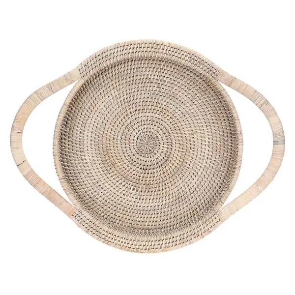 BOTANIO ROUND TRAY 36 5 53X41X5CM WHITE