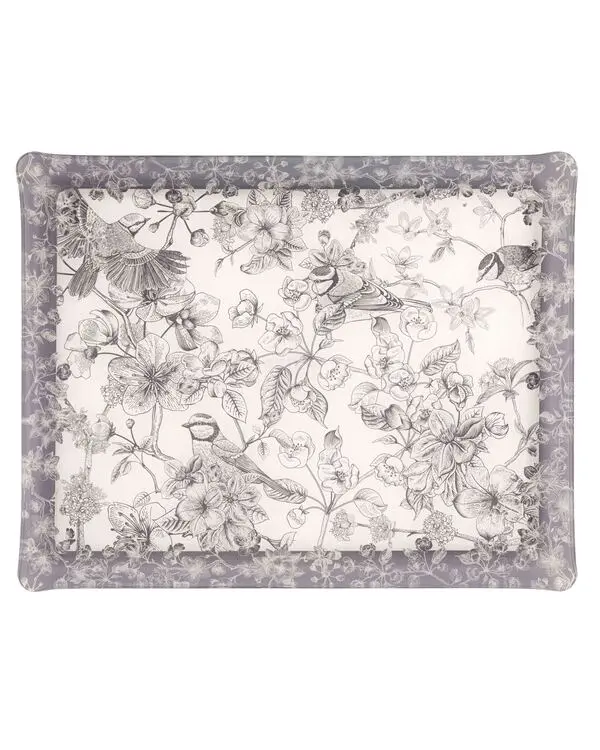 ACRYLIC TRAY 37X28CM ARABELA GREY