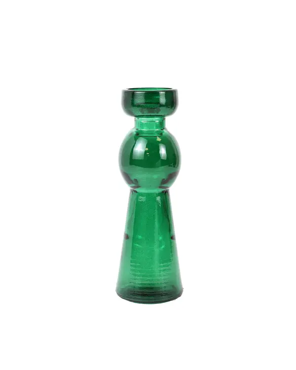 GLASS TAPER CANDLEHOLDER FLAM  20cm 