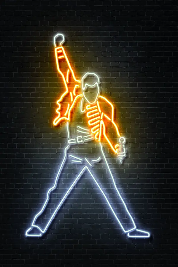 Neon Art - FREDDIE MERCURY