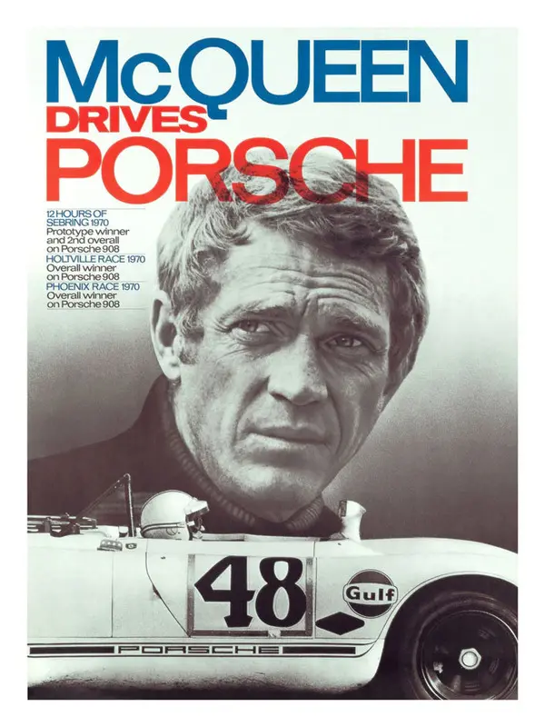 Portraits (B&W) - Steve Mc Queen - Drives Porsche