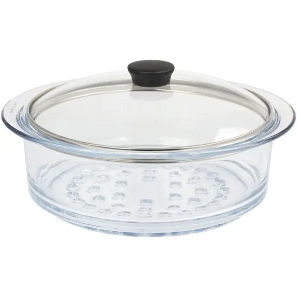 COOKWAY TWO - 24 CM Glass Steamer Element with Lid. Removable COOKWAY