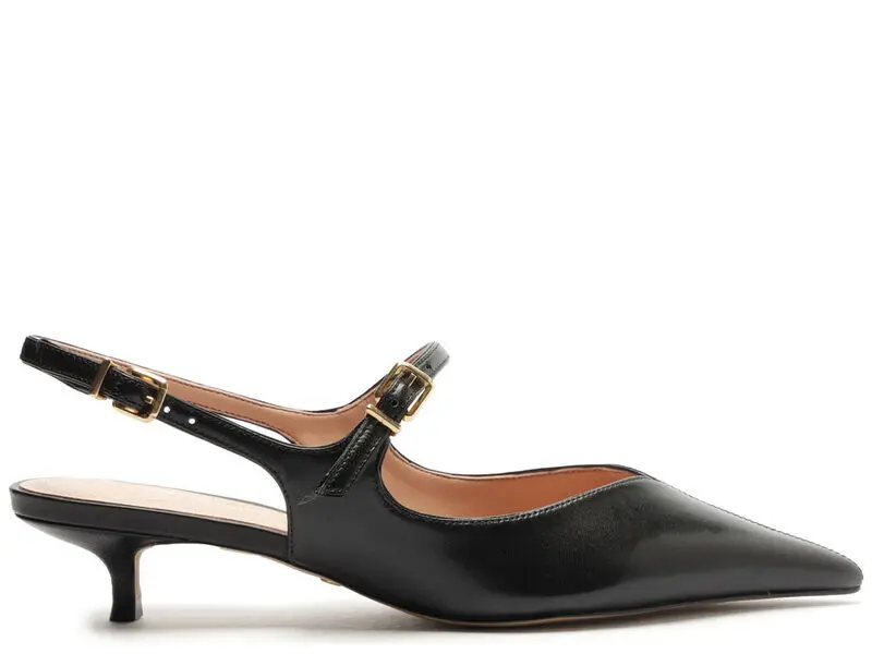  Leather Pointed Toe Pump