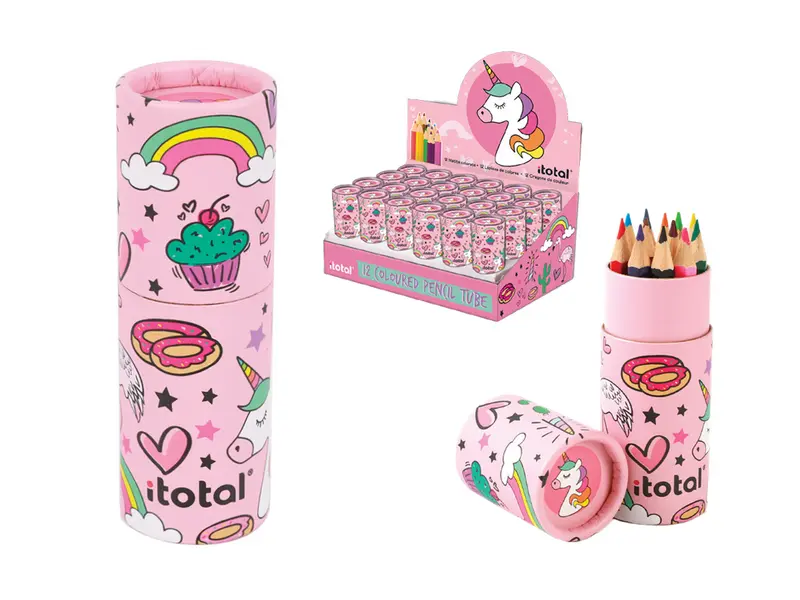 i-Total - Tube x12 Colored Crayons