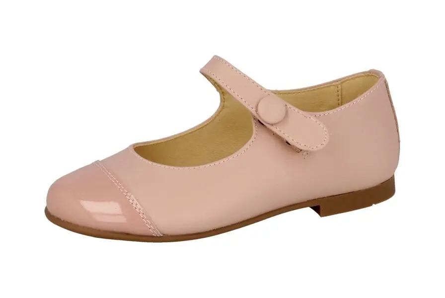  Two-Tone Leather Mary Jane Shoes
