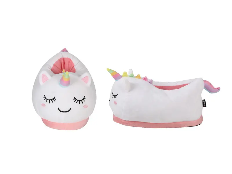 Plush Slippers UNICORN Image