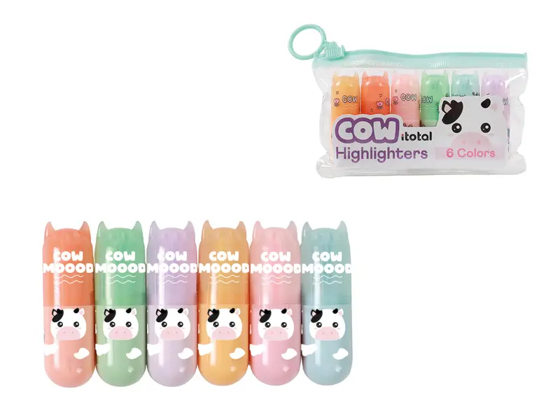 Mini highlighters - Cow MACARON Image