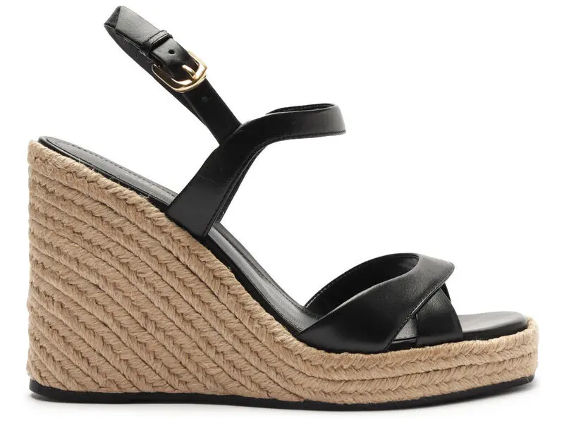  Leather Wedge Rope Sandal