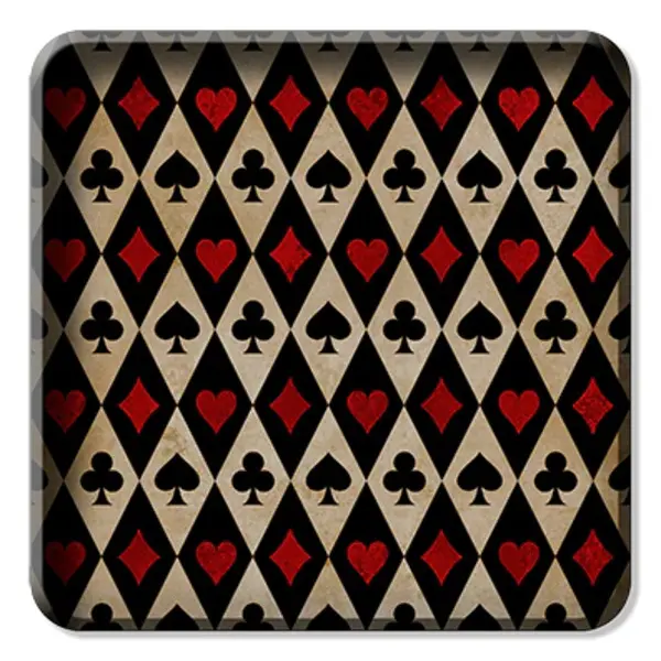 Square Tray - Alice cards black  15 x 15 cm