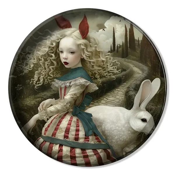 Round Tray - Alisa - Alice's Rabbit  30 cm