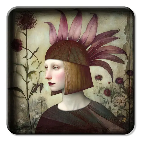 Square Tray - Alisa - Echinacea 2  30x30 cm