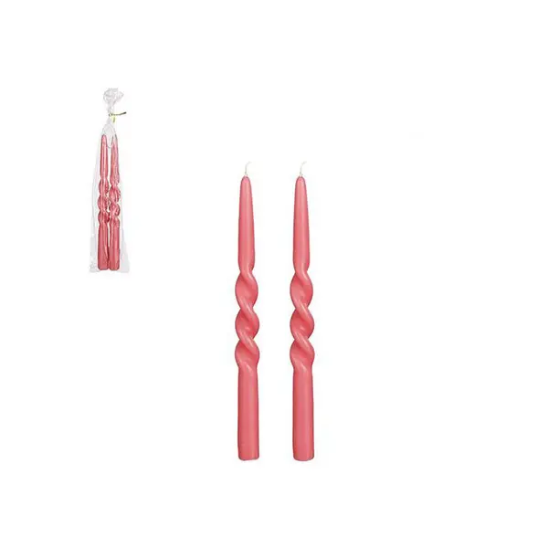 Twist dinner candle salmon 2 pieces - h29xd2,2cm