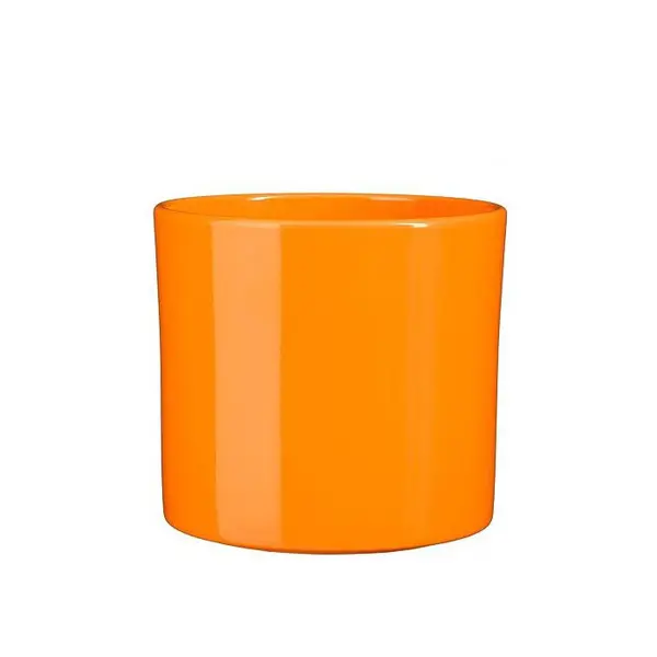 Era pot round orange - h17,5xd19,5cm