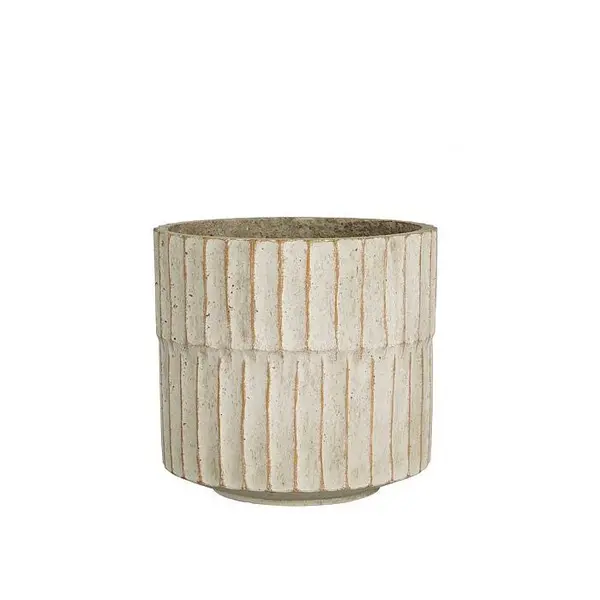 Apiro pot round off white - h21xd22,5cm