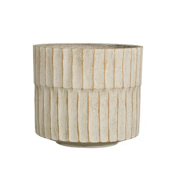 Apiro pot round off white - h27xd31cm