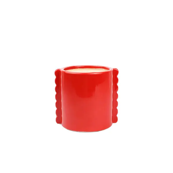 Soren pot round red - l15,5xw13xh14cm