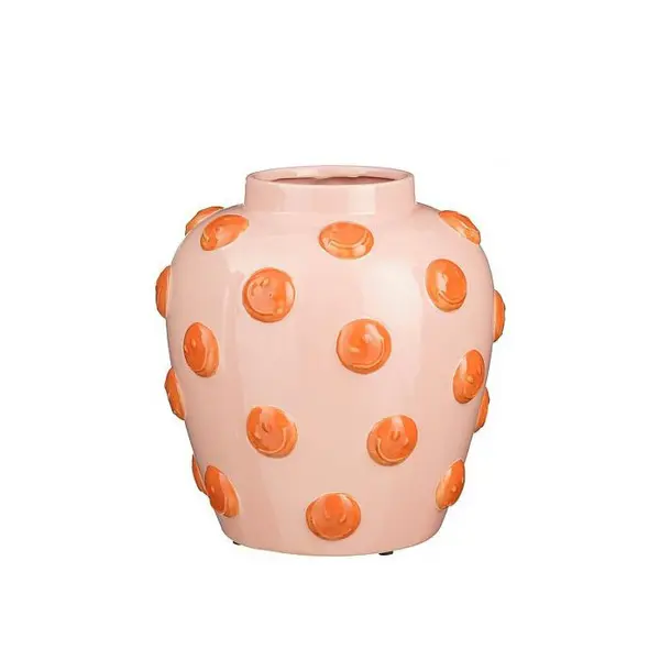 Smiley vase l. pink - h32,5xd30cm