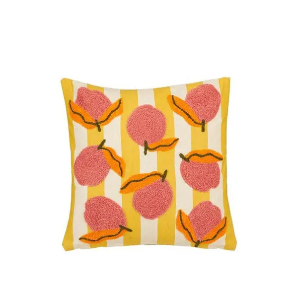 Cushion peach off white - l45xw45xh10cm