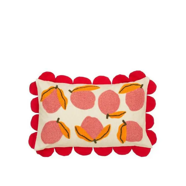 Cushion peach off white - l65xw45xh10cm