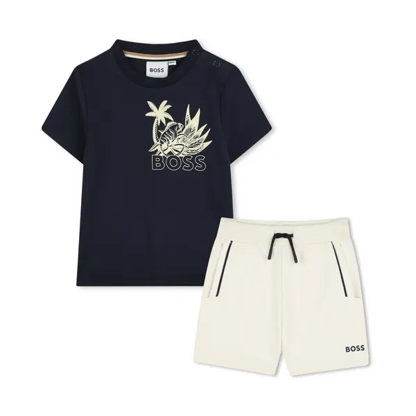  Graphic-print Short Set