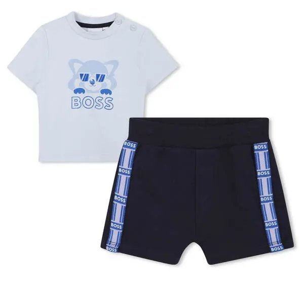  Logo-print T-shirt and Short Set