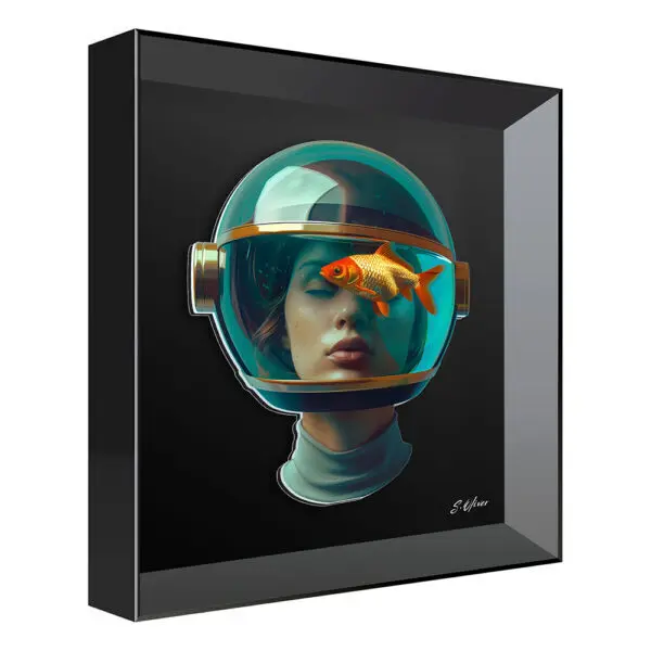 PHOTO FRAME HELMET GIRL 30X30