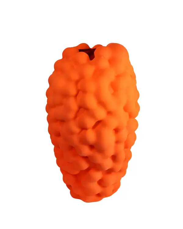 Forbiden Fruit Vase Gr- Orange Flame