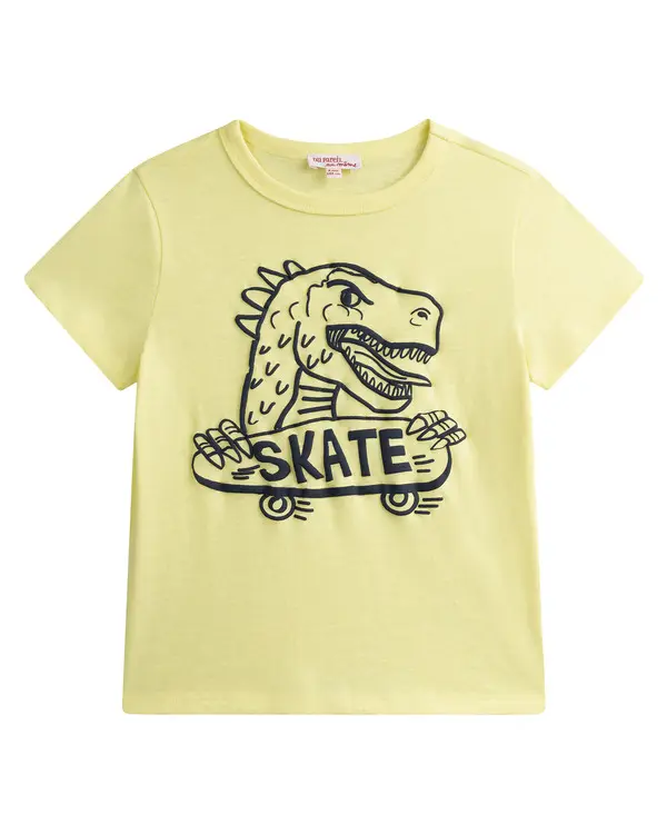 Dinosaur Skate Animation Short-sleeved T-shirt