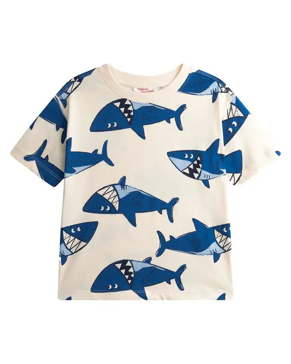 Shark Print Short-sleeved T-shirt