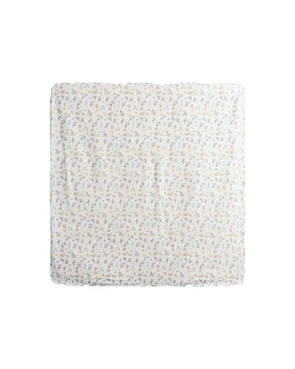 Savannah Printed Ecru Birth Blanket