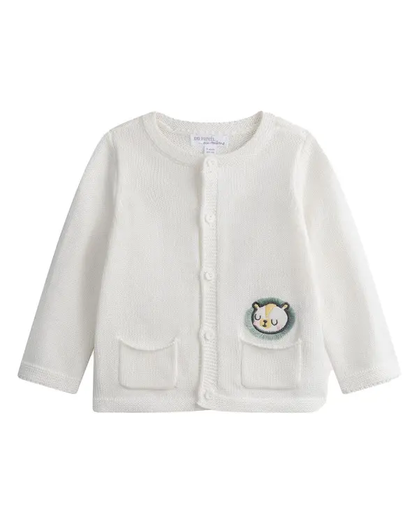 Ecru Knitted Birth Cardigan
