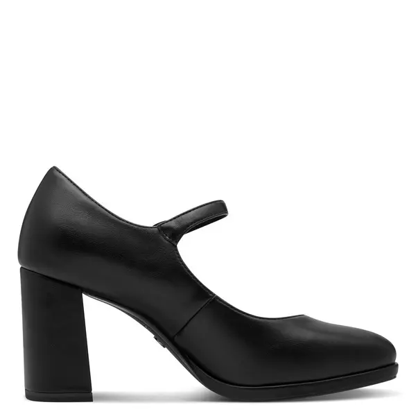 Leather Mary Jane Pumps with a Chunky Block Heel Image