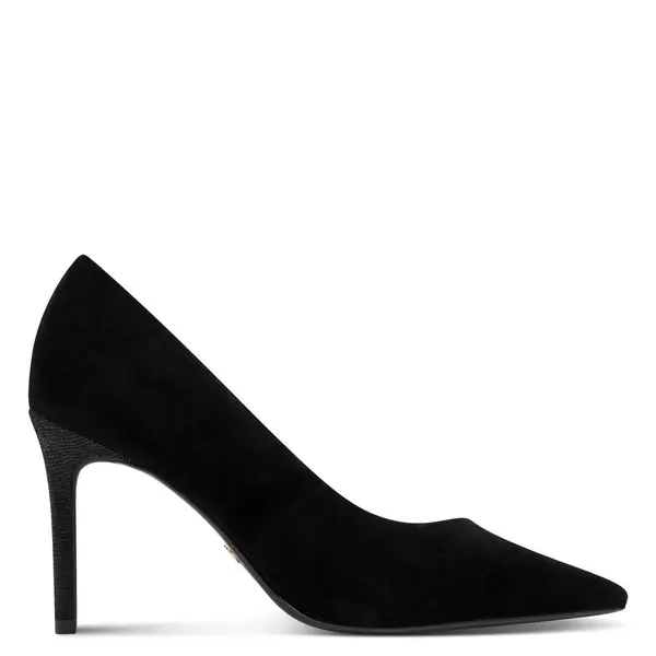 Suede Pumps with a Textured Stiletto Heel Image
