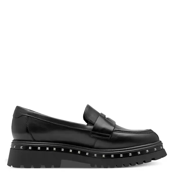 Leather Penny Loafers with a Studded Lug Sole Image