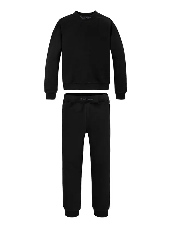  Embroidered Logo Terry Sweatshirt And Jogger Set
