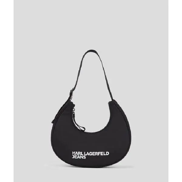  Nylon Half-Moon Shoulder Bag
