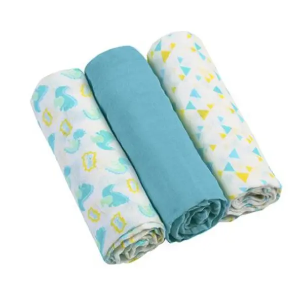 BabyOno Muslin diapers Super soft 3pcs Blue