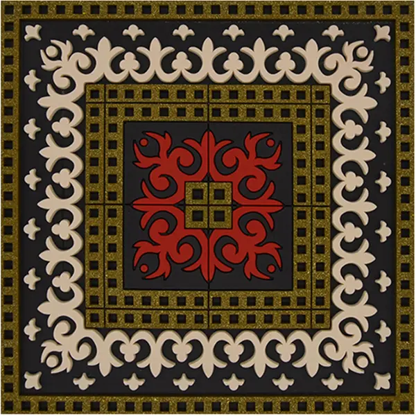  Coaster Sejjadeh Zen Red -2 Pcs 9x9cm
