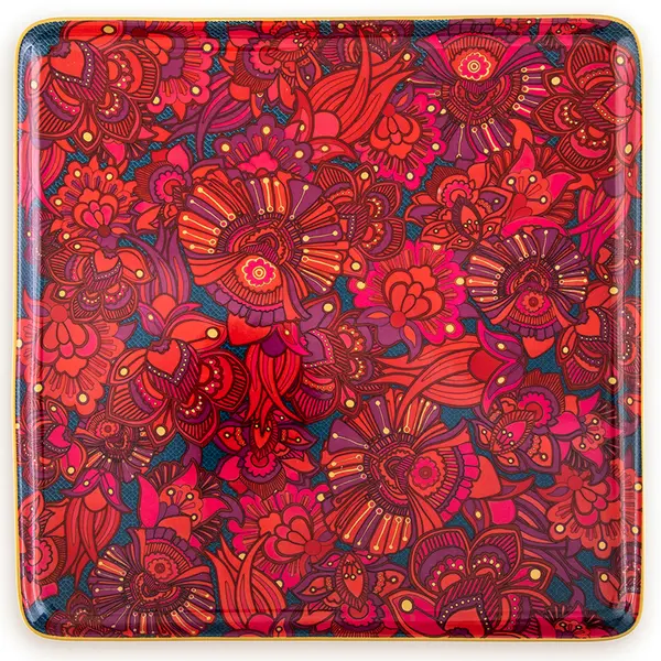  Square Plate Kashmir - 25 cm 