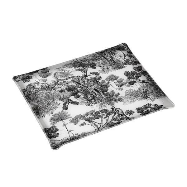 ACRYLIC TRAY 46X36CM ANIMALIA BLACK
