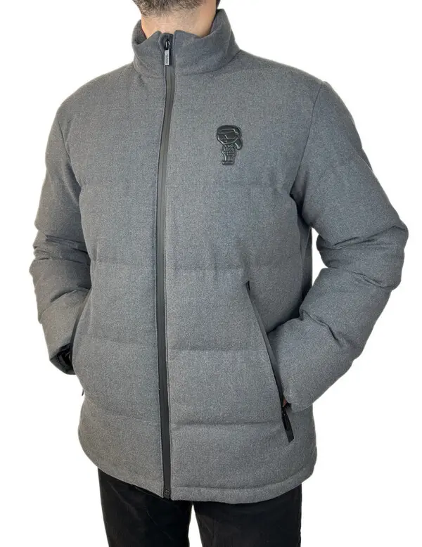 Quilted Zip-Up Parka Jacket