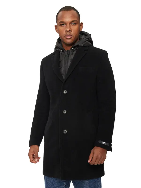 Hooded Mid Length Coat