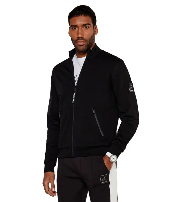 Zip-Up Jacket with Contrast Accents