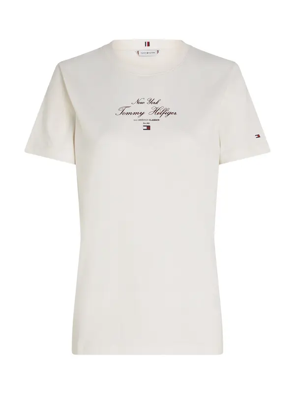 Regular Fit Script Crew Neck T-Shirt